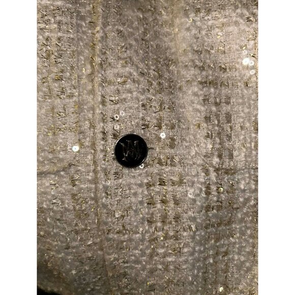NWT $3706 Amiri Sequin Embellished Tweed Jacket Alabaster Size 54 - Picture 8 of 13